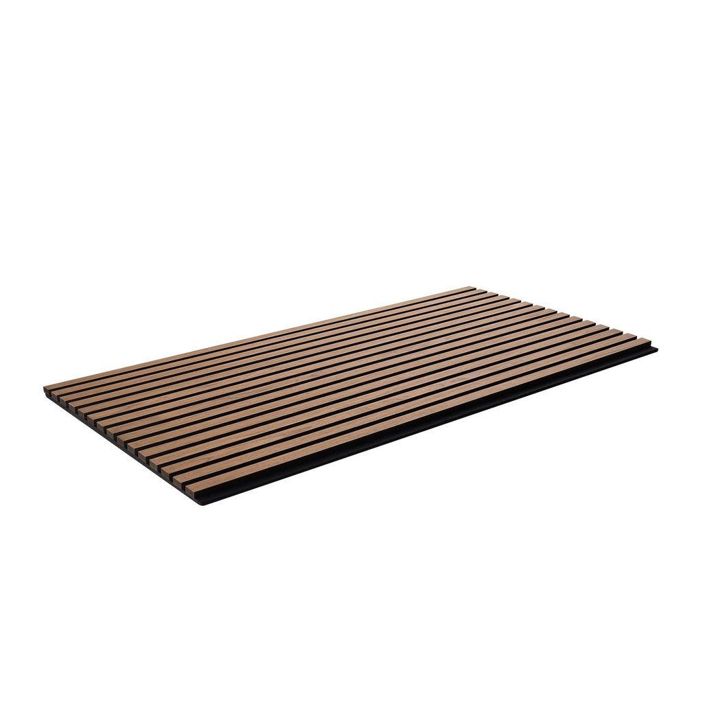 Paneles acústicos de listones de madera VEVOR de 23,6 x 47,2 pulgadas para decoración de pared moderna en nogal