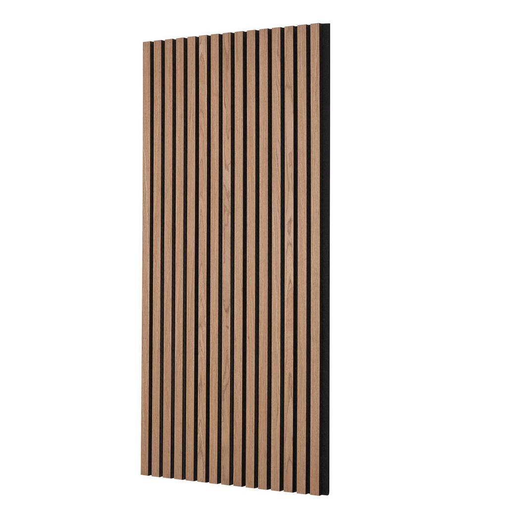 Paneles acústicos de listones de madera VEVOR de 23,6 x 47,2 pulgadas para decoración de pared moderna en nogal