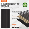 Paneles acústicos de láminas de madera VEVOR de 23,6 x 47,2 pulgadas para decoración de pared moderna en roble negro