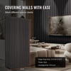 Paneles acústicos de láminas de madera VEVOR de 23,6 x 47,2 pulgadas para decoración de pared moderna en roble negro
