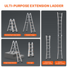 Escalera telescópica VEVOR con estructura en A y extensión de 13 pies