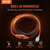 Cable calefactor para tuberías de 18 pies y 7 W/pie Cinta calefactora para tuberías con termostato incorporado