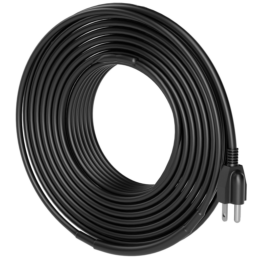 Cable calefactor autorregulable para tuberías de 7,3 m y 5 W/pie, cinta calefactora para tuberías y techos