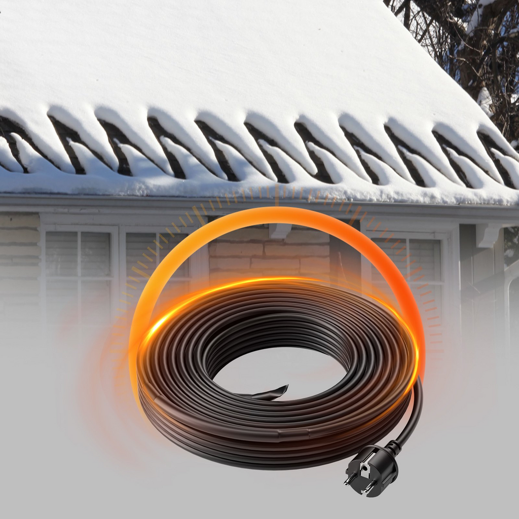 Cable calefactor autorregulable para tuberías de 30 pies y 5 W por pie