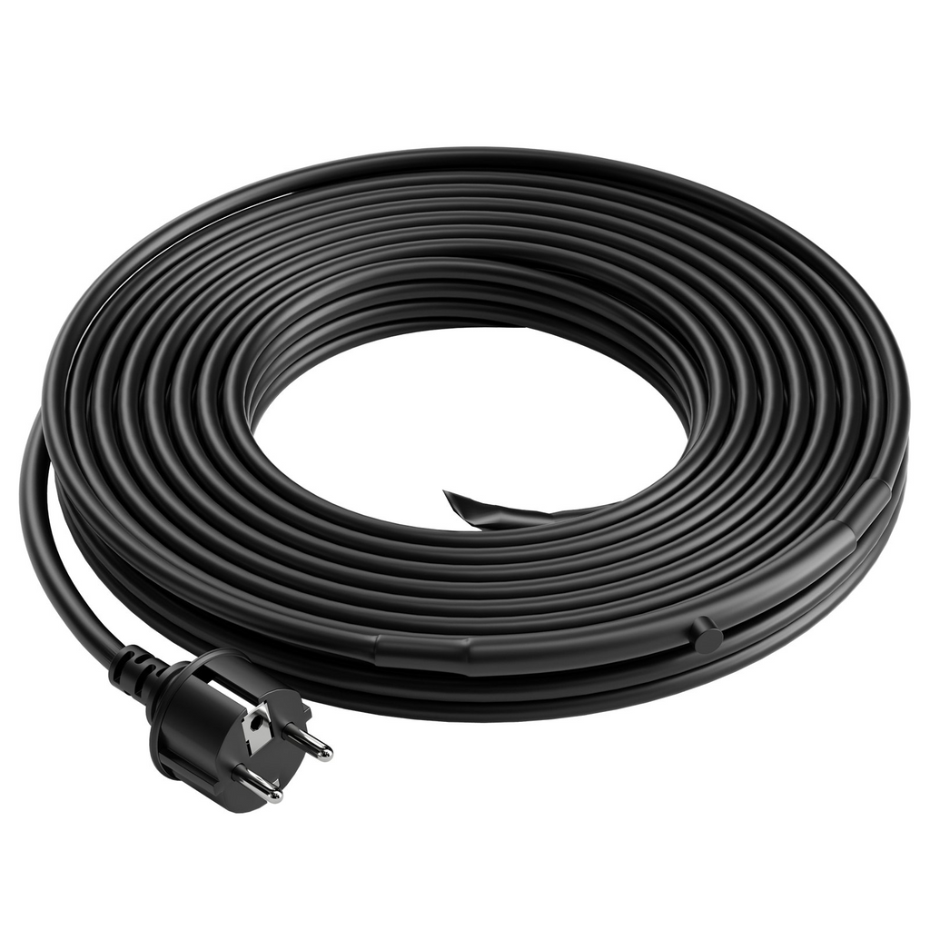 Cable calefactor autorregulable para tuberías de 3,6 m y 5 W/pie con termostato