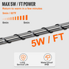 Cable calefactor autorregulable para tuberías de 3,6 m y 5 W/pie con termostato