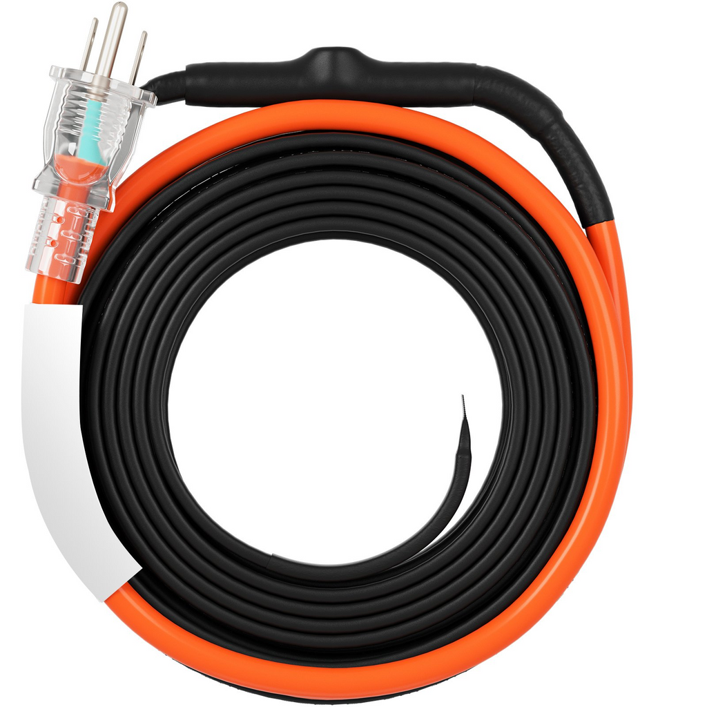 Cable calefactor autorregulable para tuberías de 3,6 m y 5 W/pie con termostato