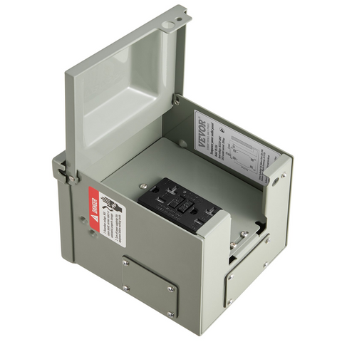 Caja de toma de corriente eléctrica para exteriores, receptáculos GFCI de 20 amperios, caja de toma de corriente