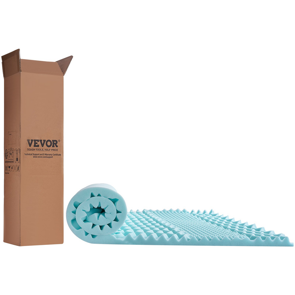 VEVOR - Cubrecolchón de espuma viscoelástica suave con infusión de gel refrescante tamaño Queen 2 pulgadas