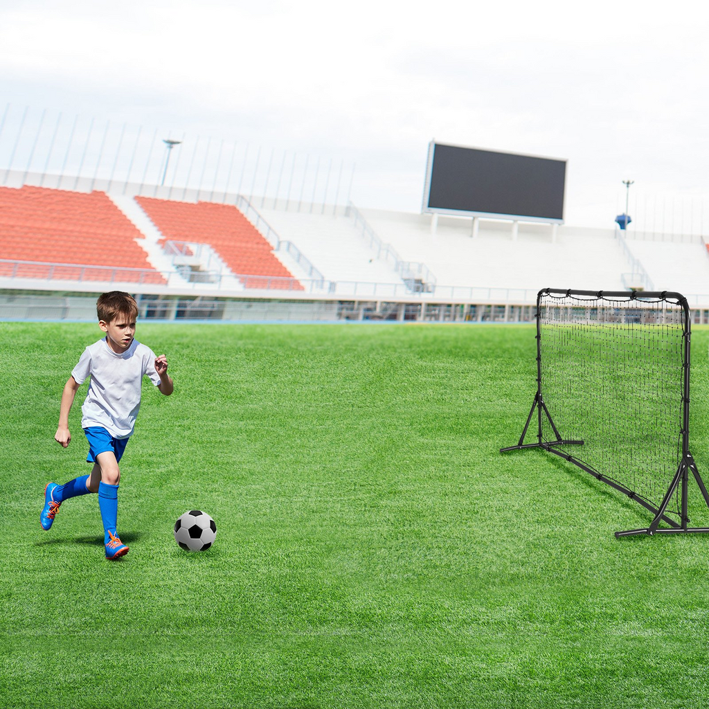 Entrenador de rebote de fútbol de 6 x 4 pies, equipo de entrenamiento de fútbol, red de doble cara