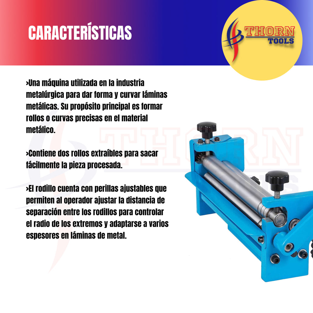 Maquina Roladora De Laminas Metalicas 12 pulg. para cal. 20