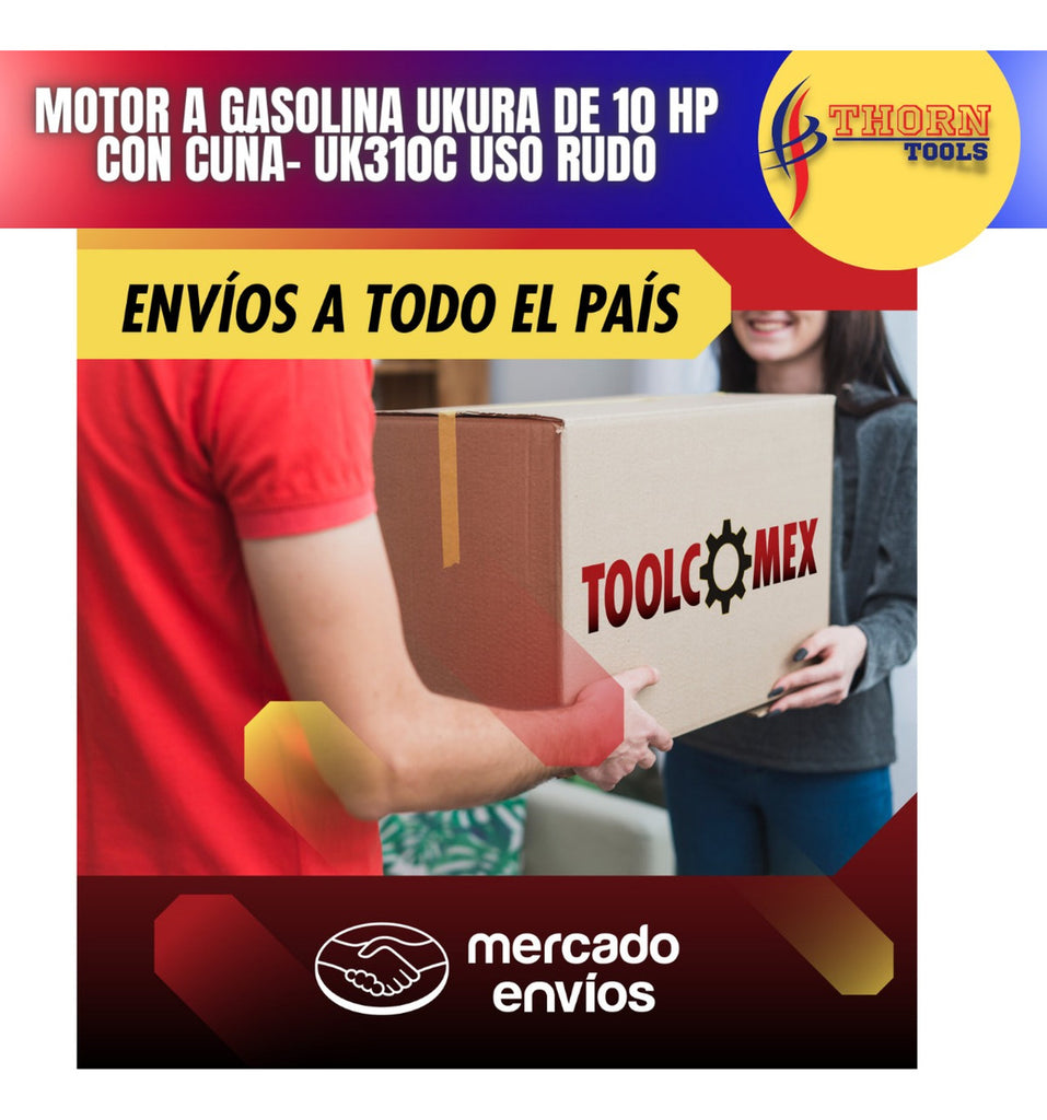 Motor A Gasolina Ukura 10 Hp Con Cuña Modelo Uk310c Uso Rudo