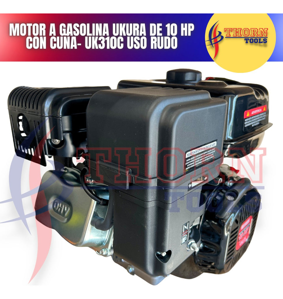 Motor A Gasolina Ukura 10 Hp Con Cuña Modelo Uk310c Uso Rudo