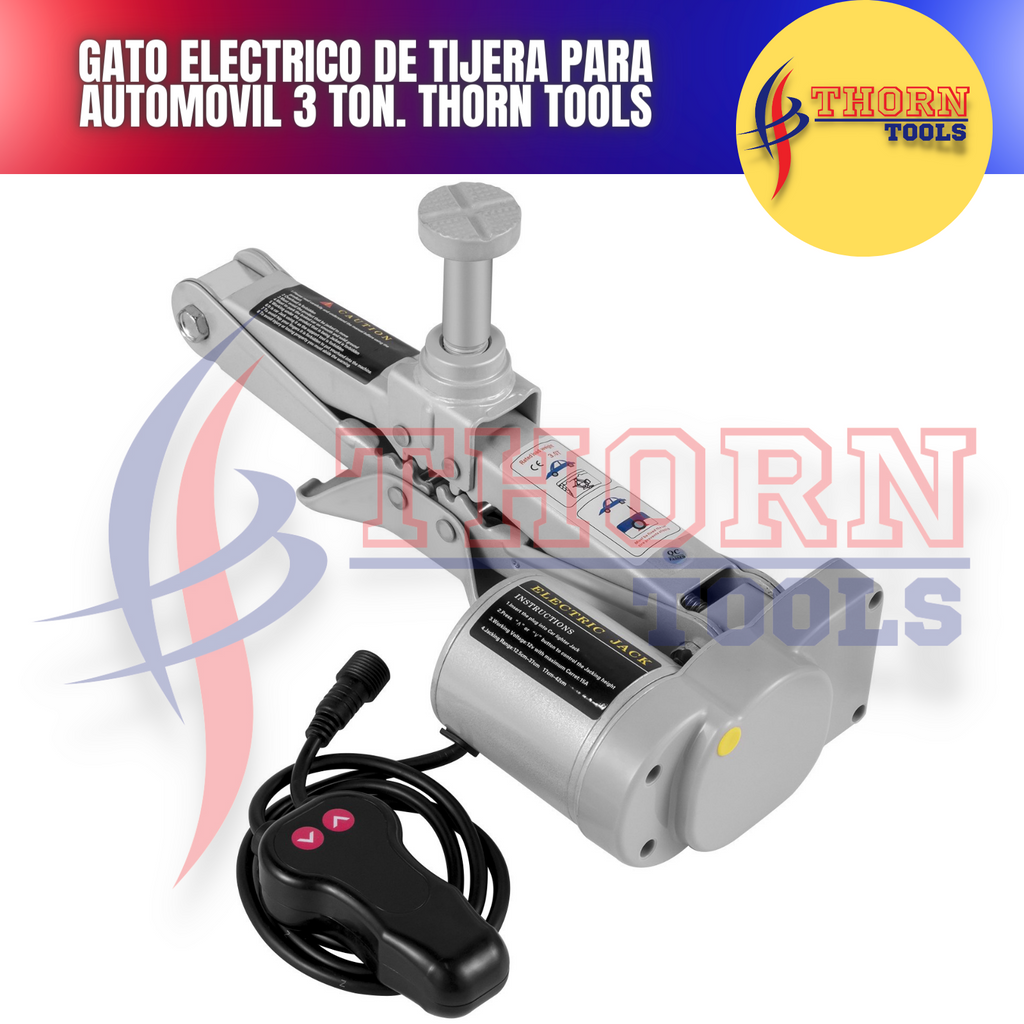 Gato Electrico de Tijera para automovil 3 Ton. Thorn tools