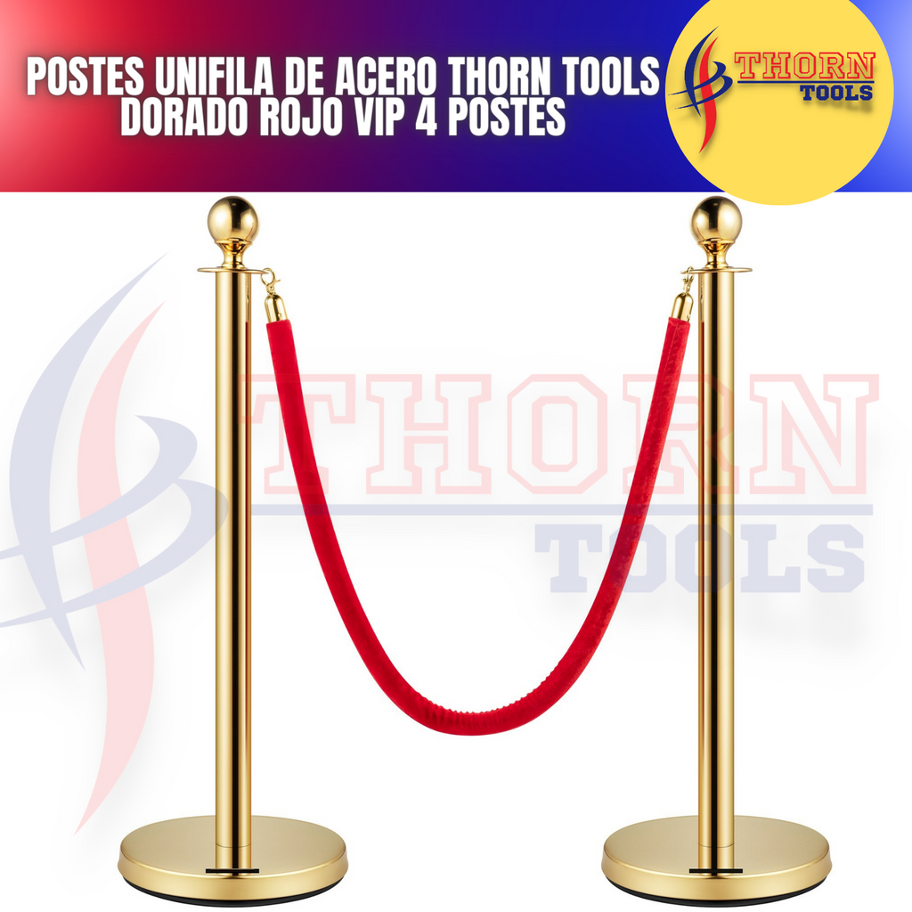 Postes unifila de acero Thorn tools Dorado rojo vip 4 Postes