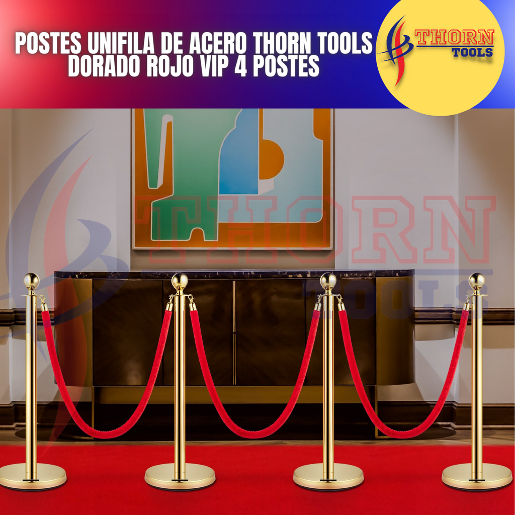 Postes unifila de acero Thorn tools Dorado rojo vip 4 Postes