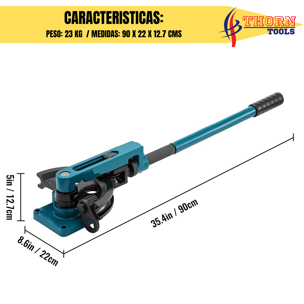 Dobladora De Tubo Manual Set de 3/8 A 1 Pulg. Thorn tools