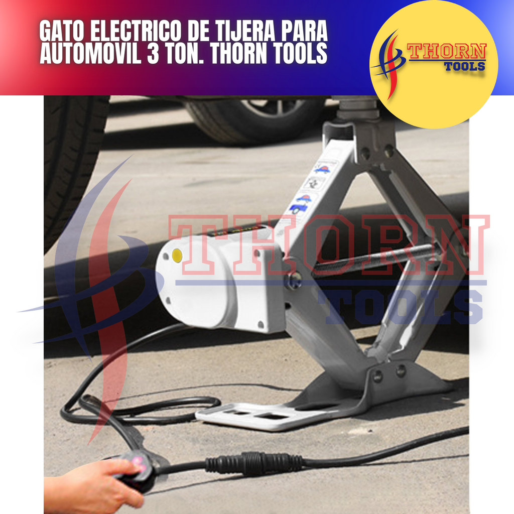 Gato Electrico de Tijera para automovil 3 Ton. Thorn tools