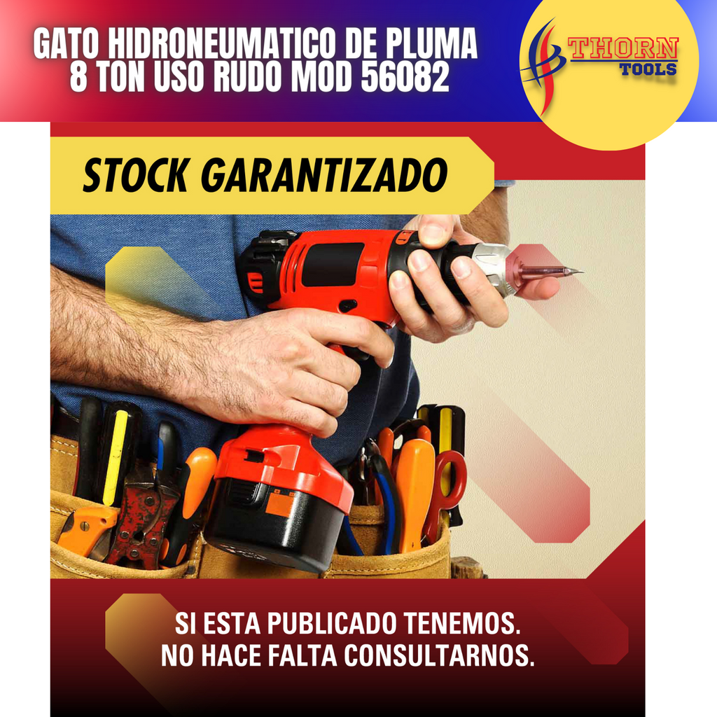 Gato Hidroneumatico de pluma 8 ton uso rudo mod 56082