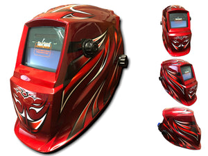 Careta Eléctrica Soldar Ce-a11 Roja Herramienta Oakland