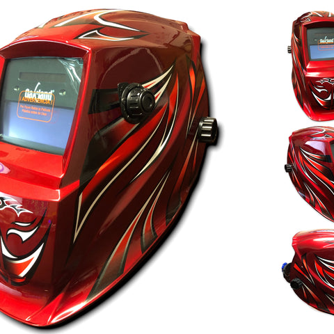 Careta Eléctrica Soldar Ce-a11 Roja Herramienta Oakland