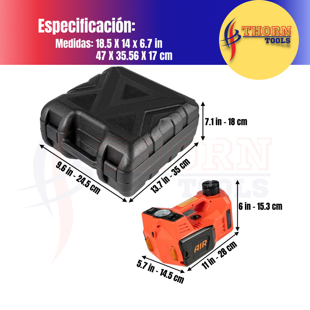 Gato Electrico Mecanico Automotiz  5 ton. 12v Thorn tools