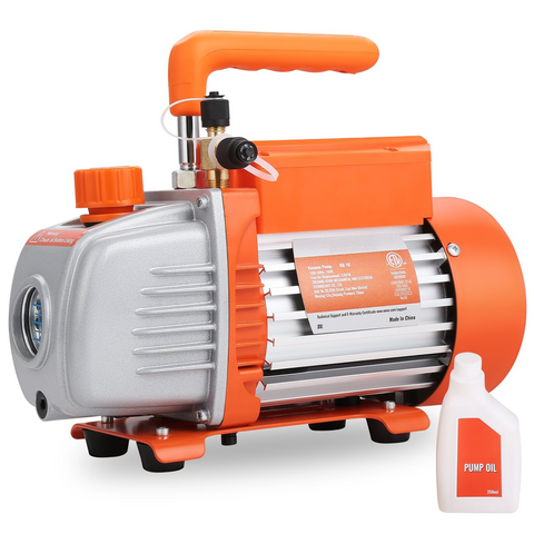 Bomba de vacio de 3.5 CFM paleta rotativa 1/5HP 1 etapa